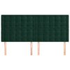 vidaXL T&ecirc;te de lit Vert fonc&eacute; 180x5x118/128 cm Velours