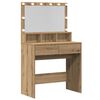 vidaXL Table de Toilette Ch&ecirc;ne artisanal 80 x 41 x 134,5 cm