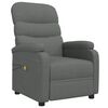 vidaXL Fauteuil électrique de massage Gris foncé Tissu