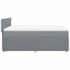 vidaXL Sommier &agrave; lattes de lit avec matelas Gris clair 140x200cm Tissu