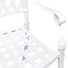 vidaXL Ensemble de tables de jardin 3 pcs Blanc Aluminium coul&eacute;