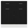 vidaXL Armoire suspendue avec tiroir Ch&ecirc;ne noir 80 x 31 x 81,5 cm