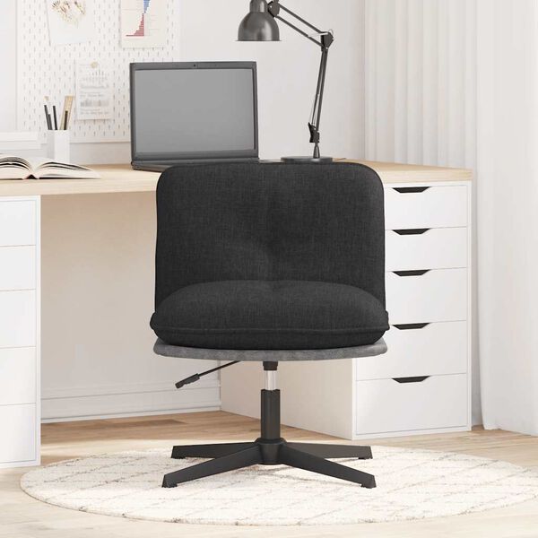 vidaXL Chaise pivotante de bureau Noir Tissu