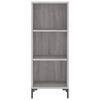 vidaXL Buffet haut Sonoma gris 34,5x34x180 cm Bois d'ingénierie
