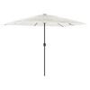 vidaXL Parasol de jardin avec m&acirc;t en acier blanc 300x200x250 cm