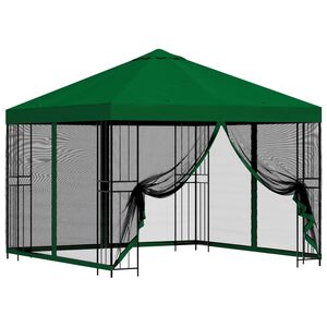 vidaXL Abri de jardin avec parois 3 x 3 m Vert Polyester et Acier