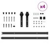 vidaXL Kit de quincaillerie de porte coulissante 427 cm acier noir