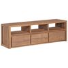 vidaXL Meuble TV Bois massif de teck et finition naturelle 120x30x40cm
