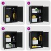 vidaXL Armoire de rangement d'ext&eacute;rieur noir 65x37x85 cm PP