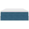 vidaXL Lit avec rangement et matelas Bleu foncé 140 x 190 cm Velours