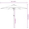 vidaXL Parasol de jardin avec m&acirc;t en acier terre cuite 225x225x212 cm