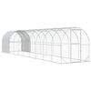 vidaXL Poulailler Argent&eacute; 1000 x 200 x 200 cm Acier galvanis&eacute;