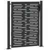 vidaXL Porte de Jardin Noir 85 x 130 cm Acier enduit de poudre