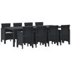 vidaXL Ensemble de salle &agrave; manger pour jardin 9 pc Anthracite