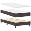 vidaXL Lit &agrave; ressorts avec matelas Marron fonc&eacute; 90 x 190 cm tissu