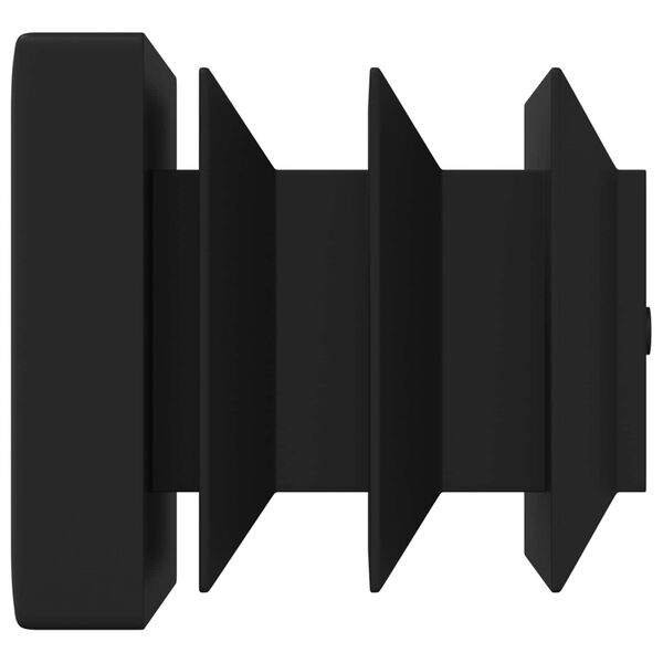 vidaXL Capuchons d'extr&eacute;mit&eacute; 2 pcs Noir 15 x 15 x 15 mm PP