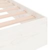 vidaXL Cadre de lit sans matelas blanc bois massif 90x200 cm
