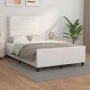 vidaXL Cadre de lit sans matelas blanc 120x190 cm similicuir