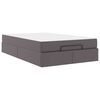 vidaXL Cadre de lit avec matelas Autre 2 pcs Gris PVC