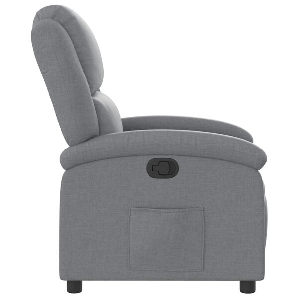 vidaXL Fauteuil inclinable Gris clair Tissu