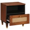vidaXL Cabinet de chevet avec tiroir 2 pcs Marron 40 x 33 x 46 cm
