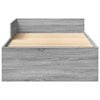 vidaXL Cadre de lit sans matelas sonoma gris 100x200 cm