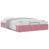 VidaXL Cadre de lit ottoman sans matelas rose 140x200 cm velours
