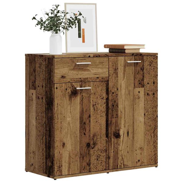 vidaXL Buffet vieux bois 80x36x75 cm bois d'ingénierie