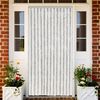 vidaXL Rideau anti-mouches gris clair et blanc 118x220 cm chenille