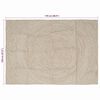 vidaXL Tapis de surface Naturel et Blanc 120 x 170 cm Jute