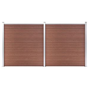 vidaXL Cl&ocirc;ture de jardin WPC 353x186 cm Marron