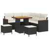 vidaXL Ensemble de canap&eacute; de jardin 8 pc Noir polyrotin