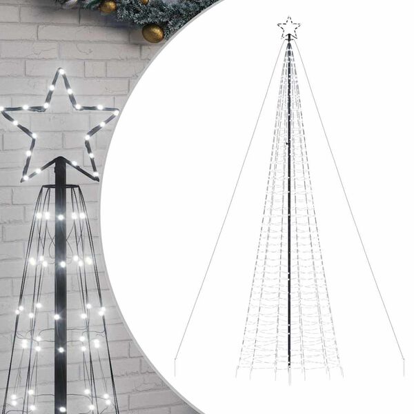 vidaXL Sapin de No&euml;l &agrave; LED avec pointes 1534 LED blanc froid 500 cm
