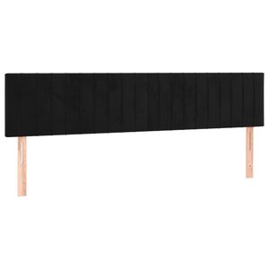 vidaXL T&ecirc;tes de lit 2 pcs Noir 90x5x78/88 cm Velours