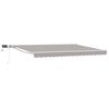 vidaXL Cadre de store manuel avec LEDs Gris clair et blanc 4,5 &times; 3 m