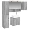 vidaXL Ensemble d'armoire de salle de bain 5 pcs Sonoma gris