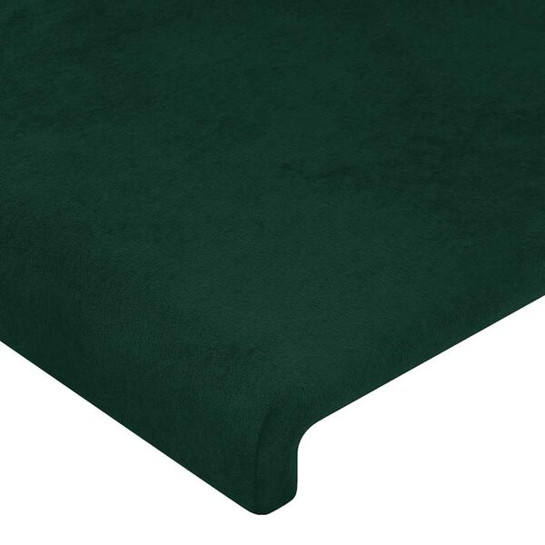 vidaXL T&ecirc;tes de lit 2 pcs Vert fonc&eacute; 90x5x78/88 cm Velours