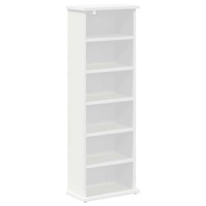 vidaXL Meuble CD Blanc 32 x 17 x 92 cm Bois d'ing&eacute;nierie