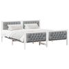 vidaXL Cadre de lit Gris clair 160 x 200 cm Pin massif