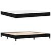 vidaXL Lit &agrave; ressorts avec matelas Noir 200 x 200 cm tissu