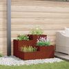 vidaXL Cache-pot de jardin Rouill&eacute; 100 x 100 x 60 cm Acier patin&eacute;