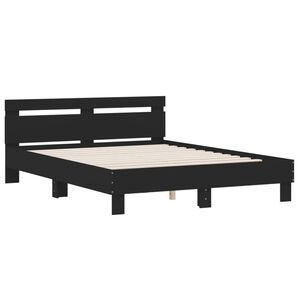 vidaXL Cadre de lit sans matelas noir 140x200 cm