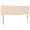 vidaXL Sommier &agrave; lattes de lit avec matelas Cr&egrave;me 140x190 cm Tissu