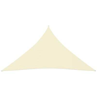 vidaXL Voile de parasol tissu oxford triangulaire 4x4x4 m crème