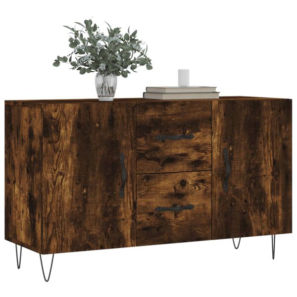 vidaXL Buffet ch&ecirc;ne fum&eacute; 100x36x60 cm bois d'ing&eacute;nierie