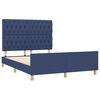 vidaXL Cadre de lit sans matelas bleu 140x190 cm tissu