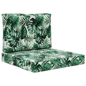 vidaXL Coussin de canap&eacute; d'ext&eacute;rieur Polyester Motif feuilles