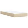 vidaXL Sommier &agrave; lattes de lit avec matelas Cr&egrave;me 80x200 cm Tissu