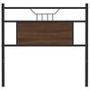 vidaXL T&ecirc;te de lit de remplacement ch&ecirc;ne marron 75 cm bois d'ing&eacute;nierie et acier