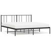 vidaXL Cadre de lit m&eacute;tal sans matelas avec t&ecirc;te de lit noir 183x213cm
